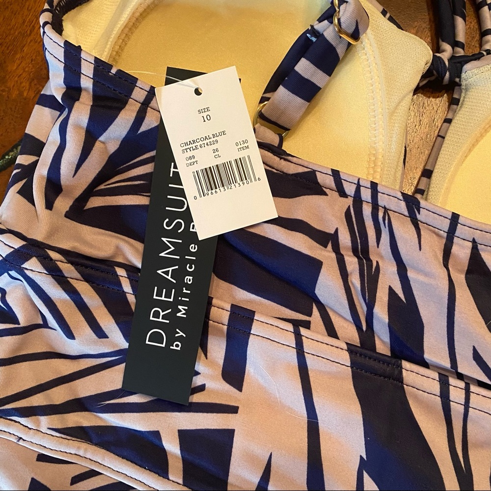Blue & White, Tropical 🏝 Dreamsuit NWT Swimsuit - Picture 5 of 7